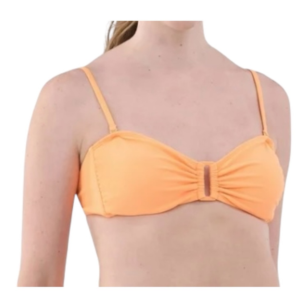 No Boundaries Ring Bandeau Bikini Top, Women's Size XS (0-2) Orange